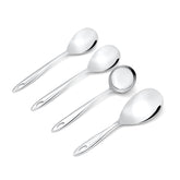 Montavo by FnS Trinity Stainless Steel Serving Tools Set of 4, 1 Gravy Ladle (chamcha), 1 Rice Server, 2 Veg Serving Spoon(Spatula)
